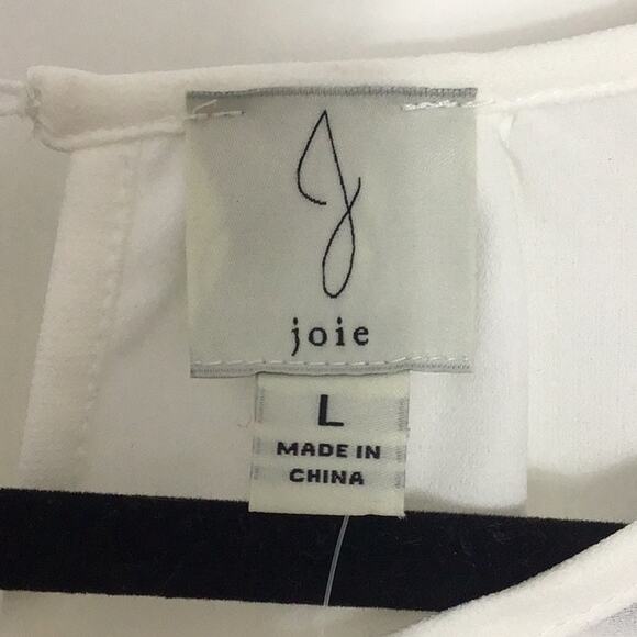NWT Joie white cut out balloon sleeve blouse - Picture 7 of 8